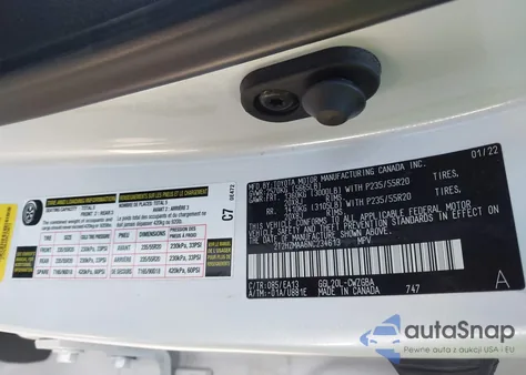 2022 Lexus Rx 350 z USA, uszkodzony, nr VIN 2T2HZMAA6NC234613